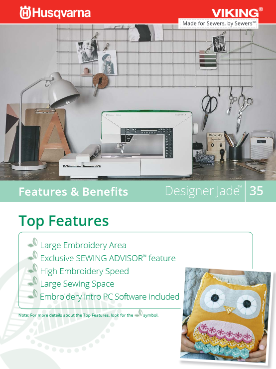 DESIGNER JADE™ 35 by Husqvarna in Machines Sewing, Quilting and